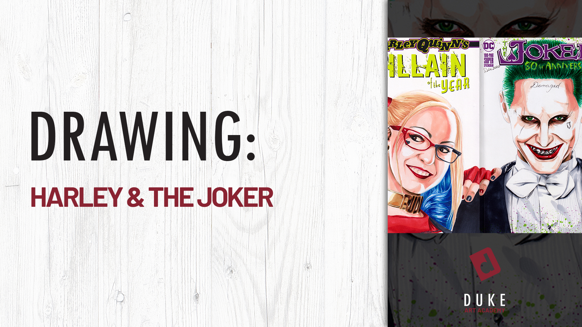 Harley Quinn and the Joker Sketch Cover by Duke