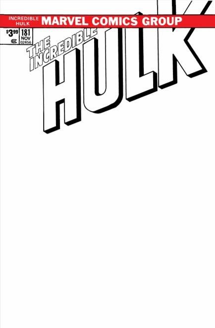 The Incredible Hulk #181 blank
