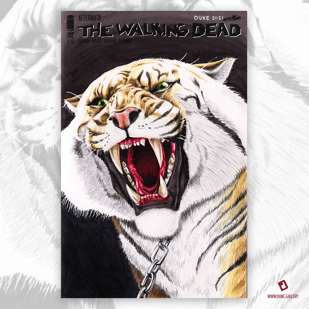 Shiva The Walking Dead Sketch Cover by Duke