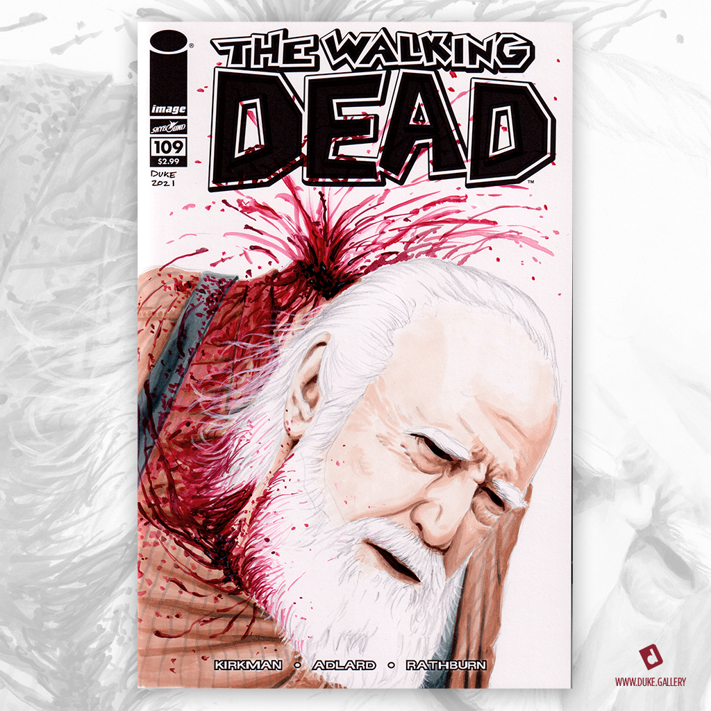Hershel Greene The Walking Dead Sketch Cover by Duke