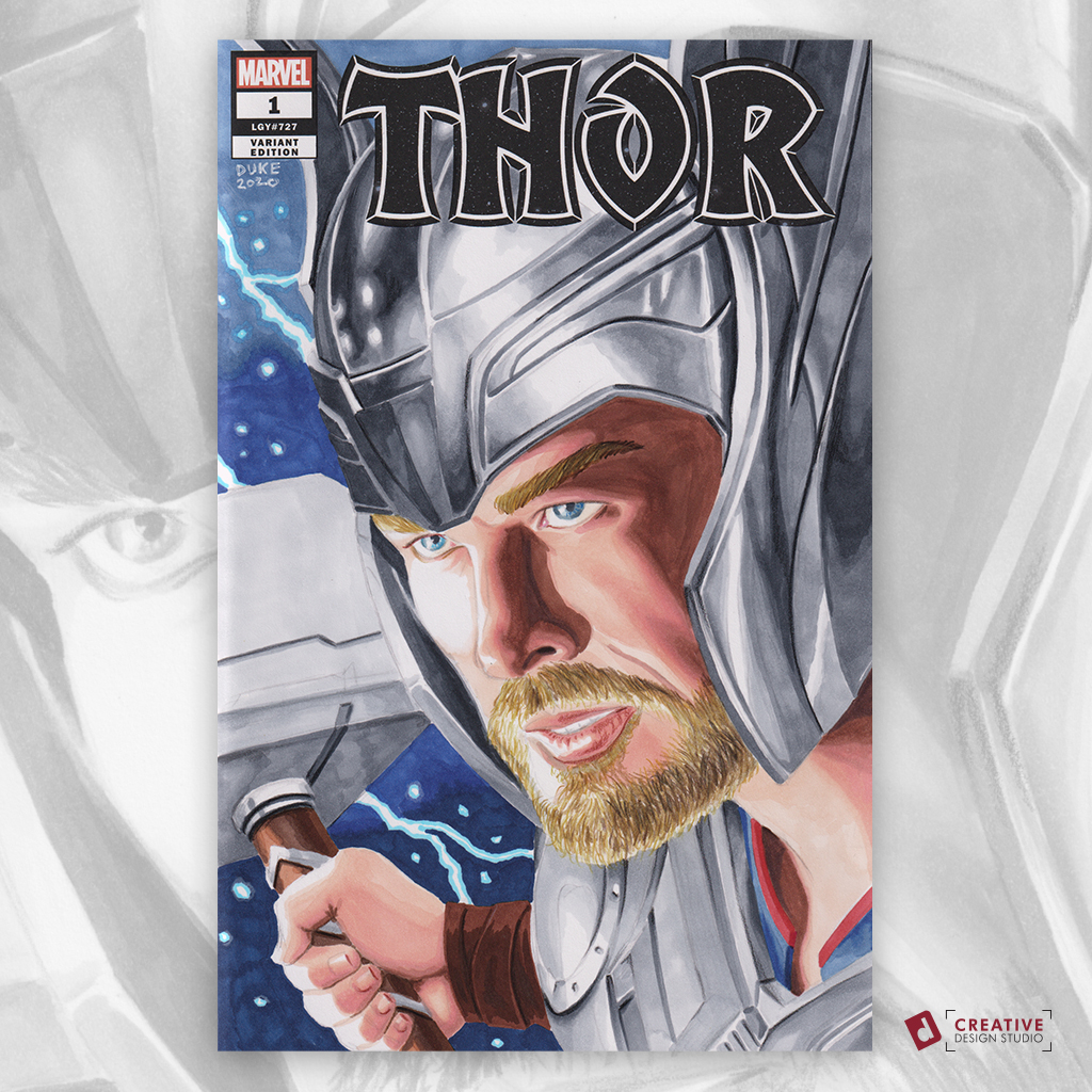 Thor Sketch Cover by Duke