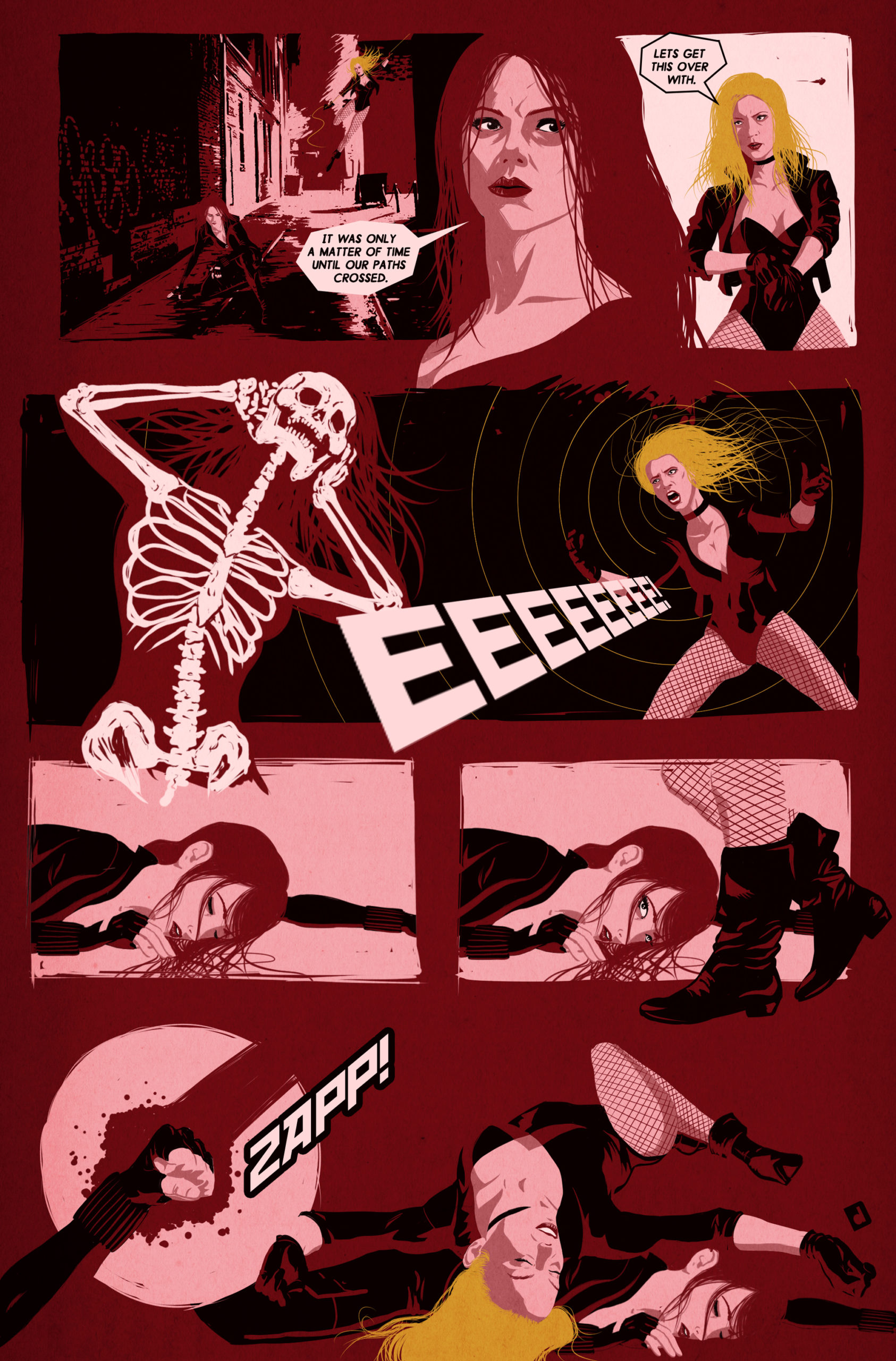 Black Widow vs. Black Canary by Duke