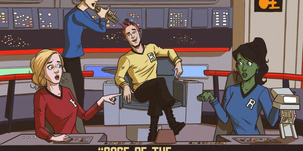 Archie and the Gang aboard the Starship Enterprise by Duke