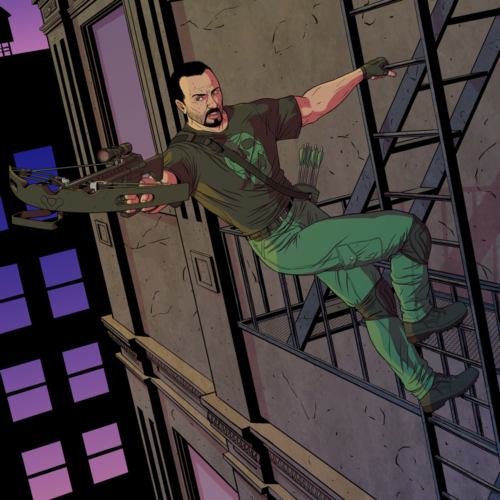 Green Arrow/Punisher = Deadbolt by Duke