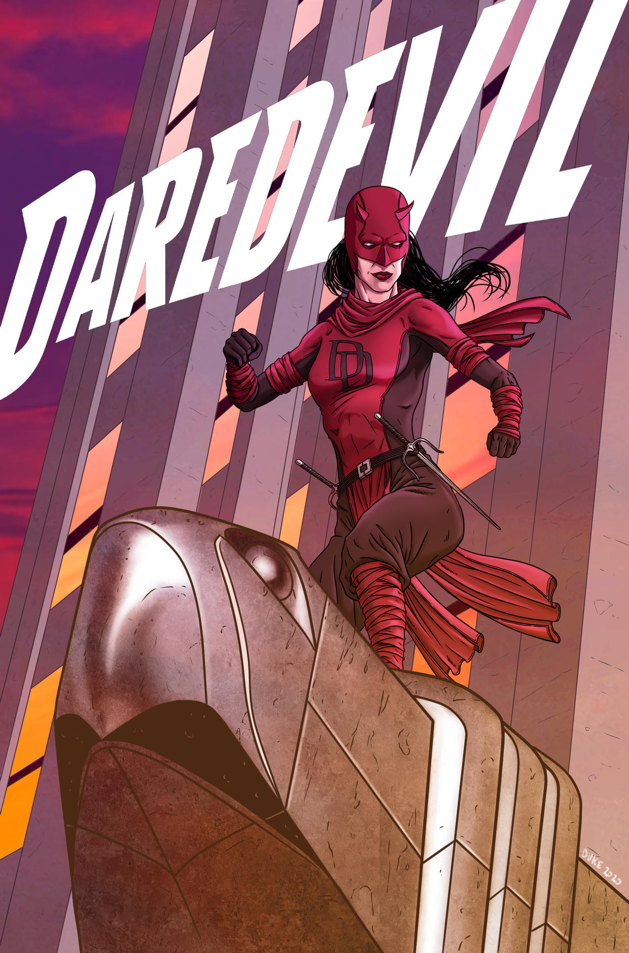 Daredevil Elektra by Duke