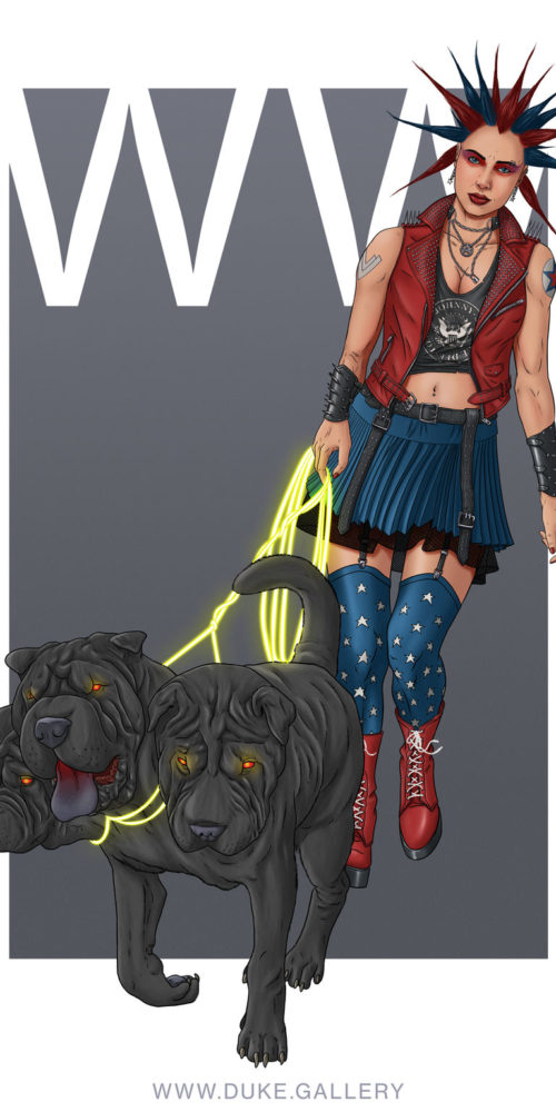 Punk Rock Wonder Woman by Duke