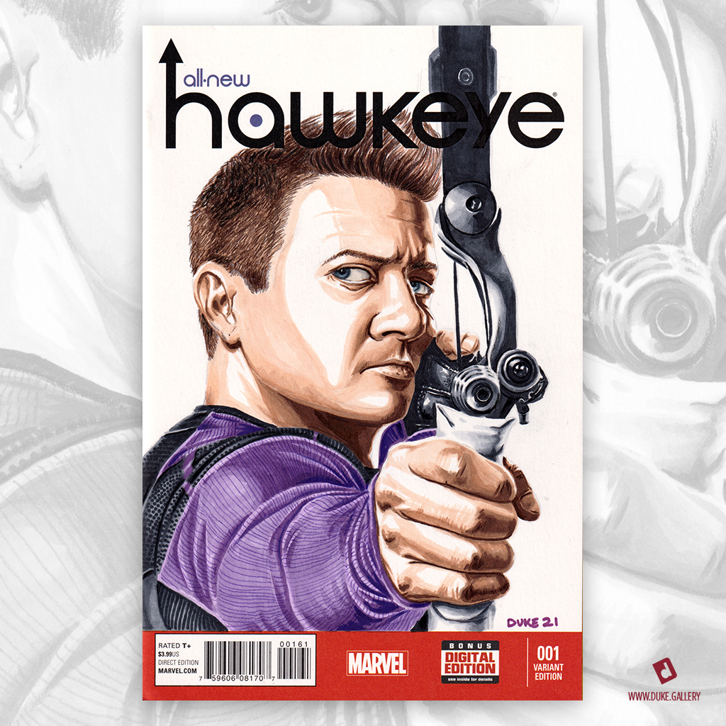 Hawkeye Sketch Cover by Duke