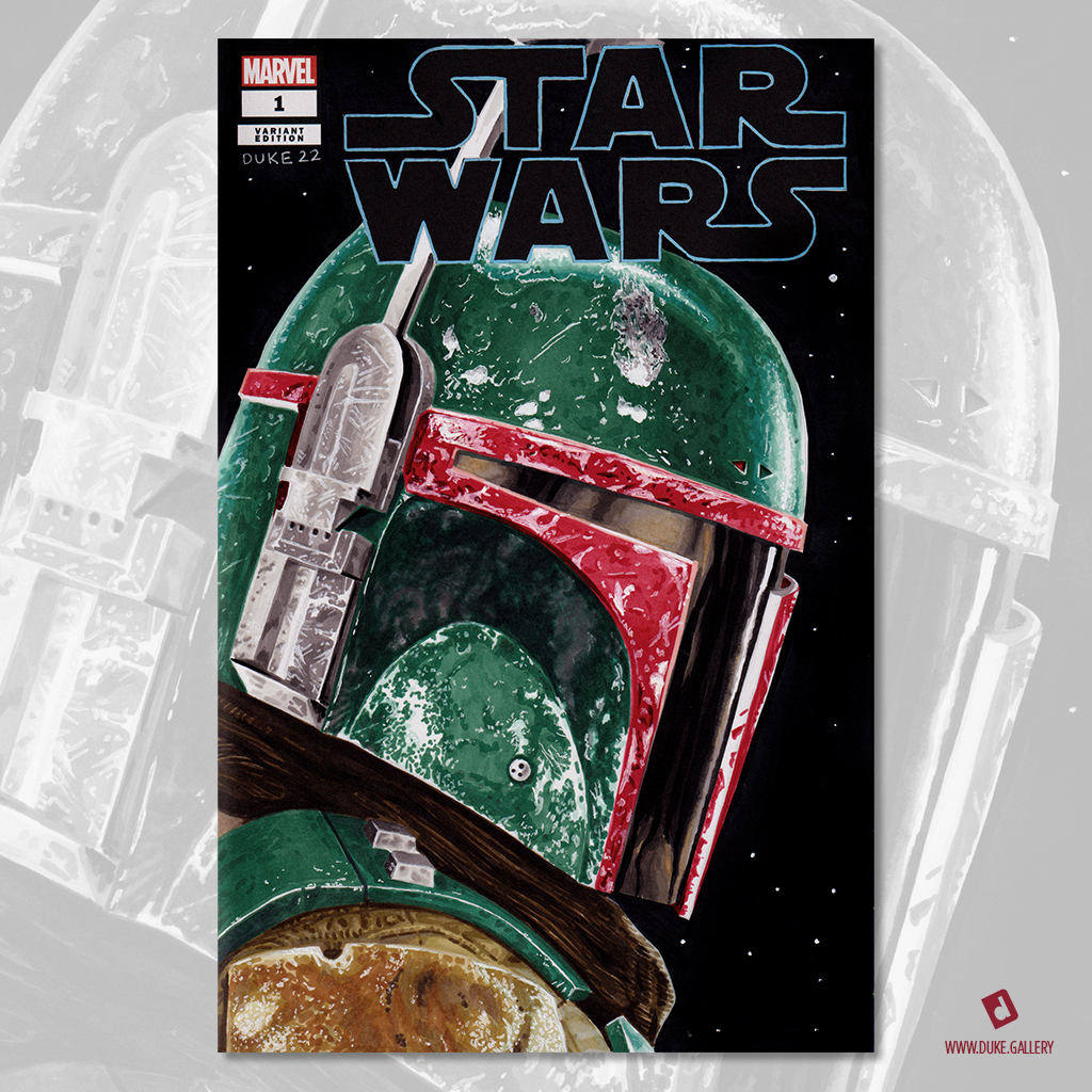 Star Wars Boba Fett Sketch Cover by Duke