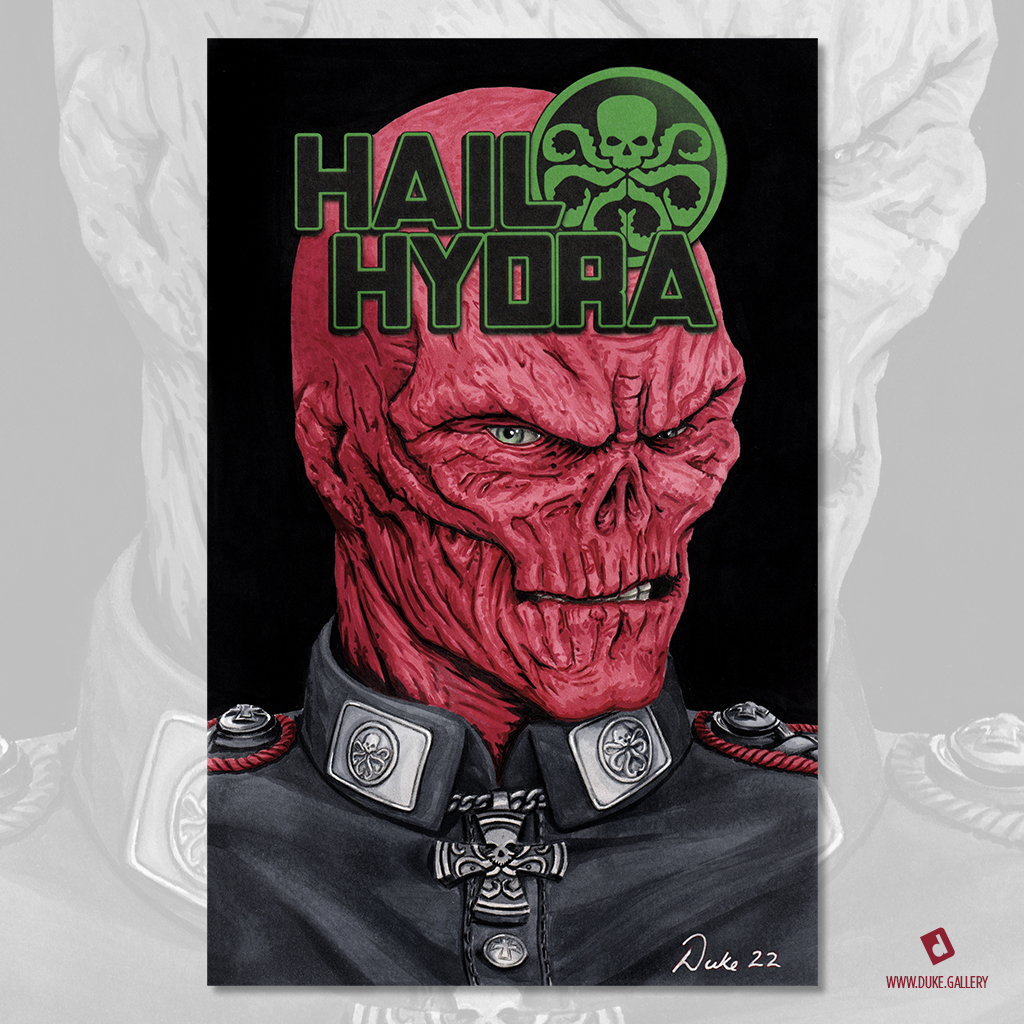The Red Skull Sketch Cover by Duke