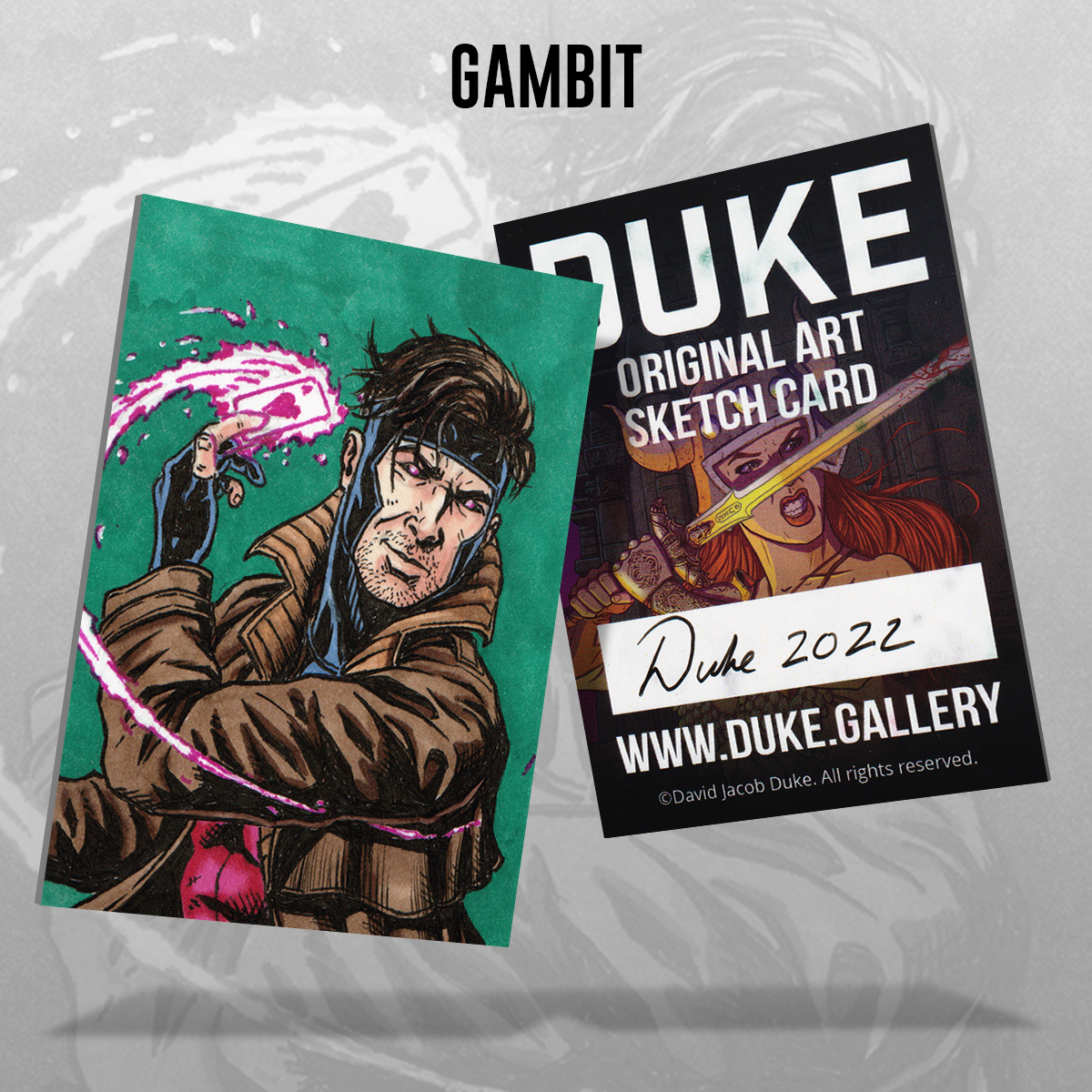Gambit Sketch Card by Duke