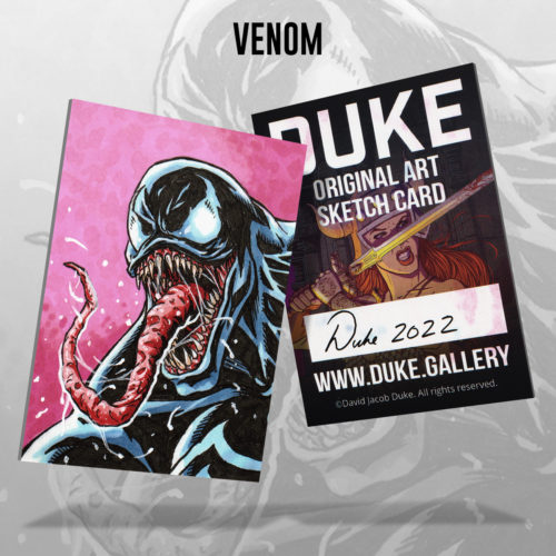 Venom Sketch Card by Duke