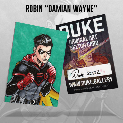 Damian Wayne Robin Sketch Card by Duke