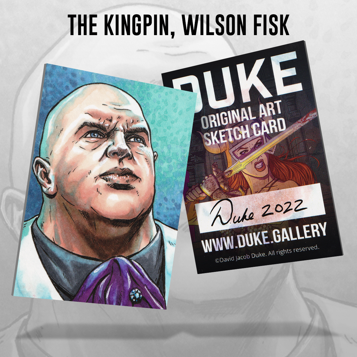 The Kingpin Wilson Fisk Sketch Card by Duke