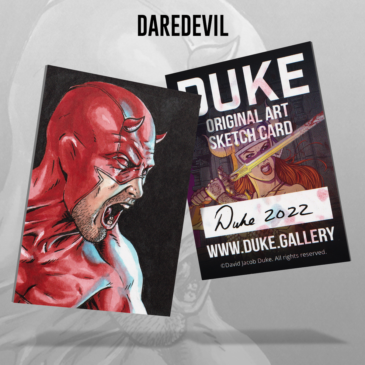 Daredevil Sketch Card by Duke