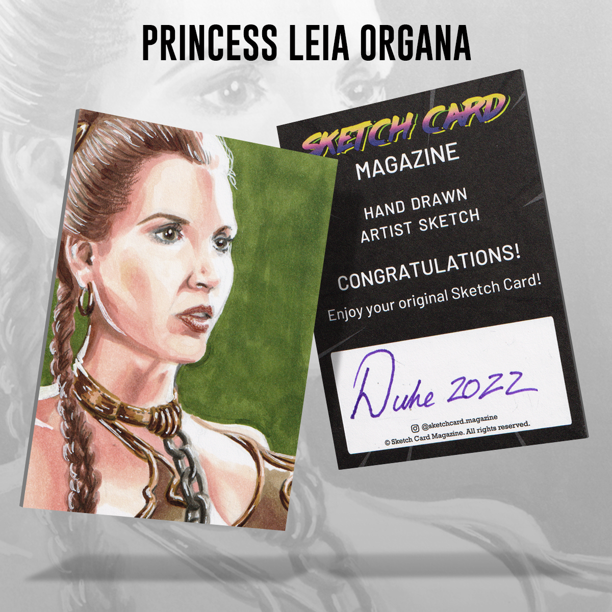 Princess Leia Organa Sketch Card by Duke