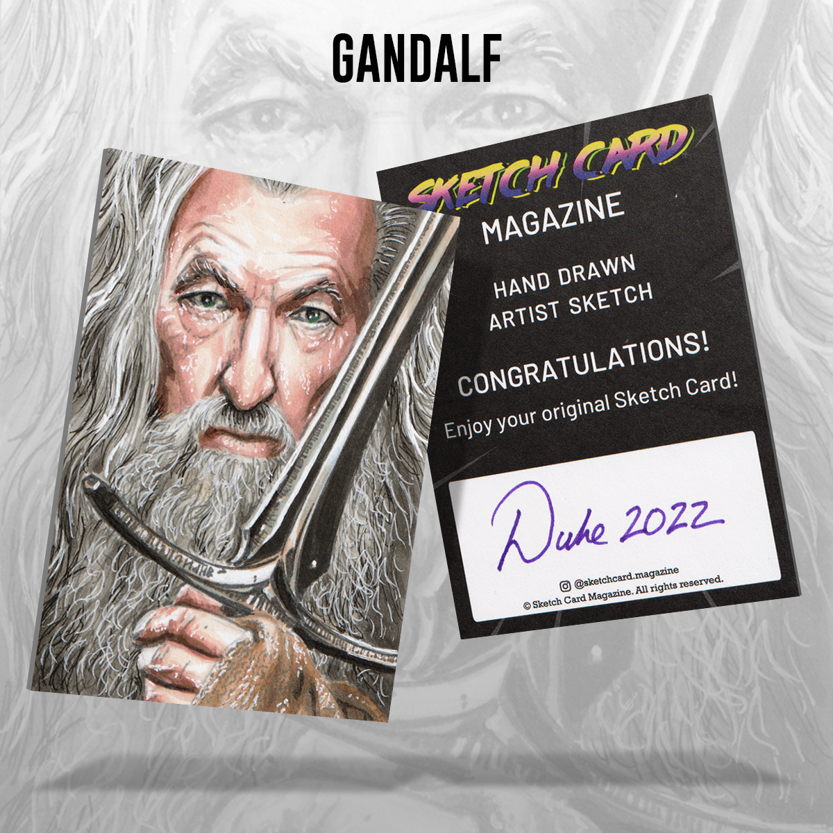 Gandalf Sketch Card by Duke