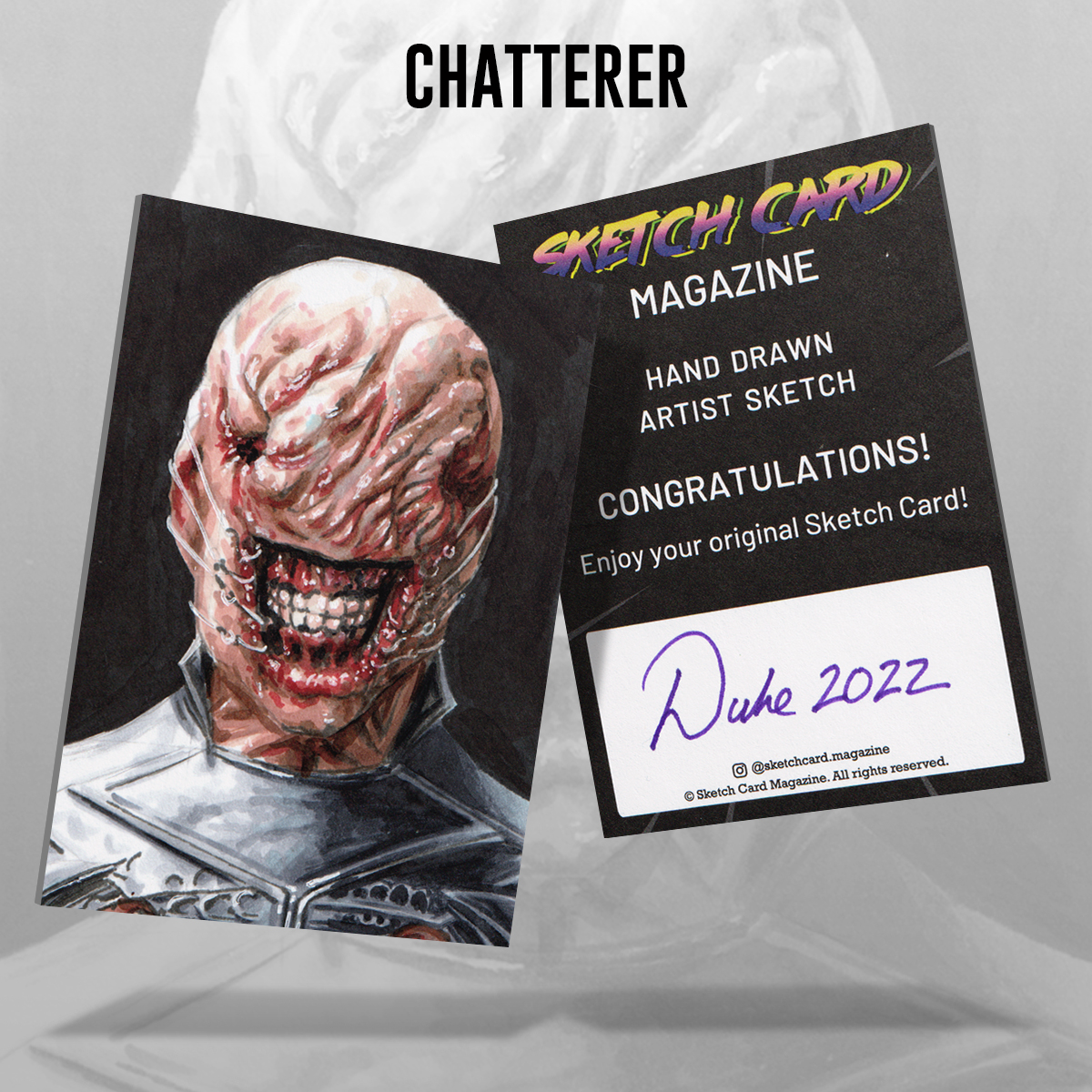 Hellraiser Chatterer Sketch Card by Duke