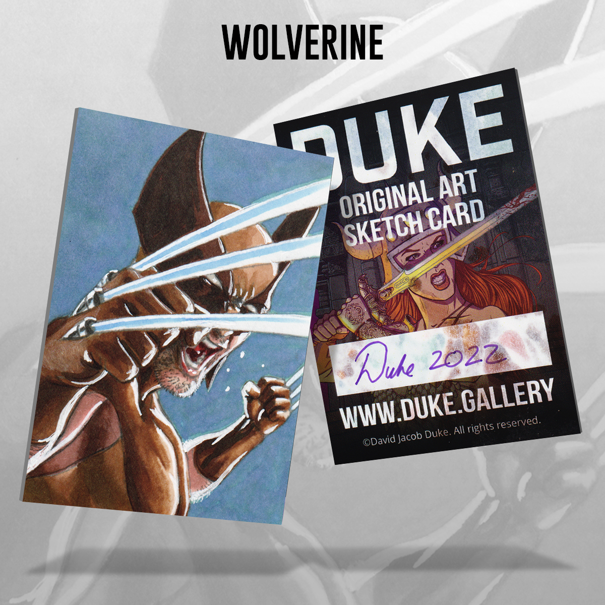 Wolverine Sketch Card by Duke