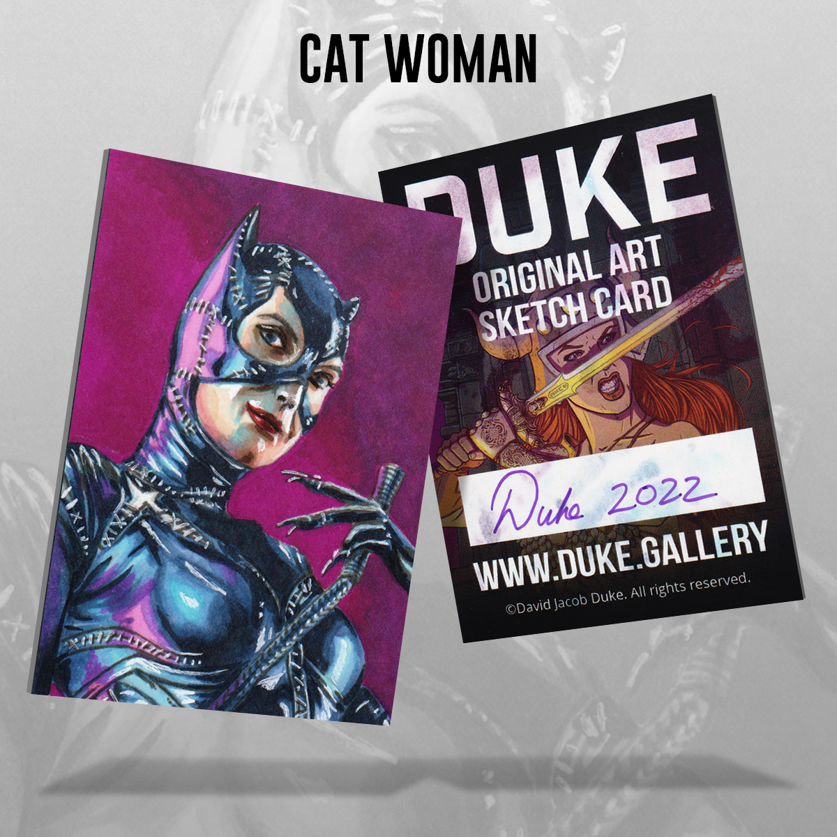 Catwoman Sketch Card by Duke