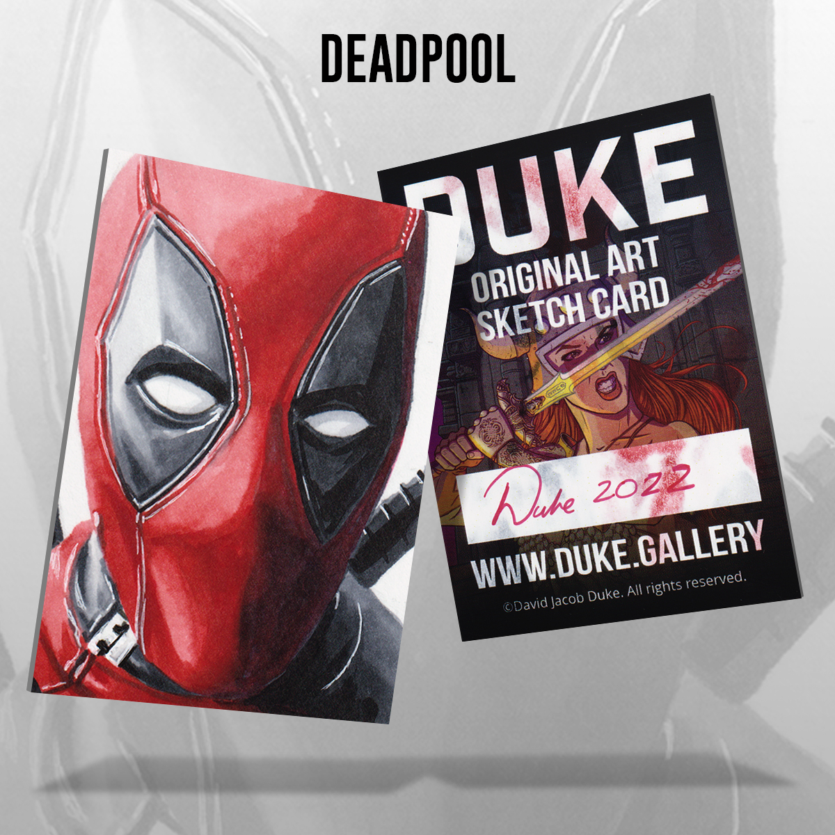 Deadpool Sketch Card by Duke