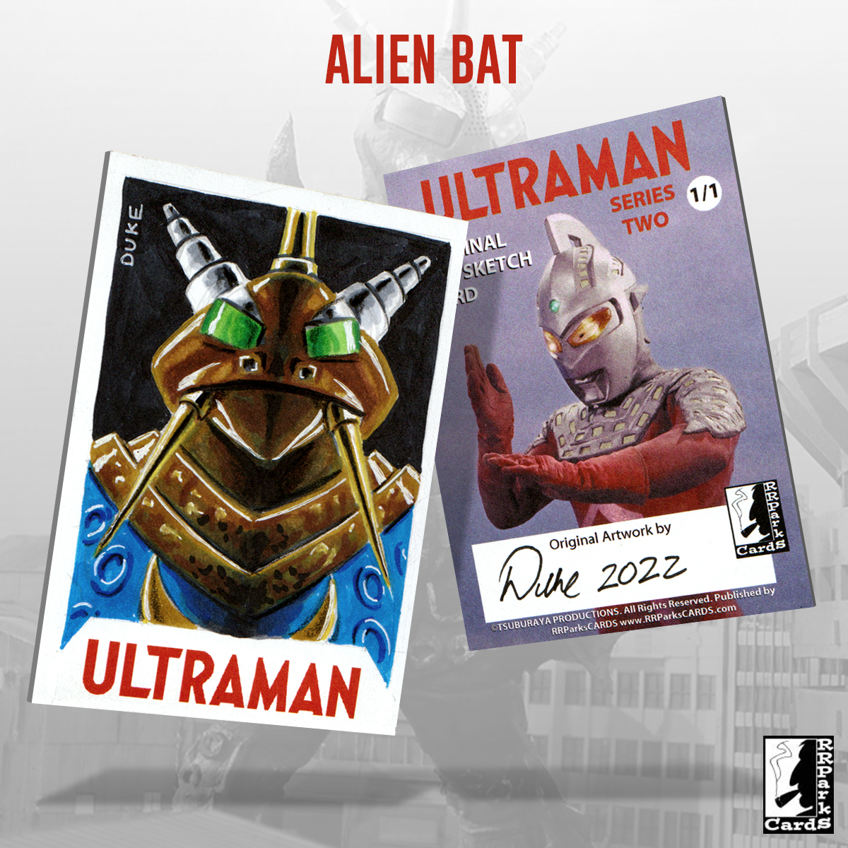 Ultraman Series 2: Alien Bat Sketch Card by Duke