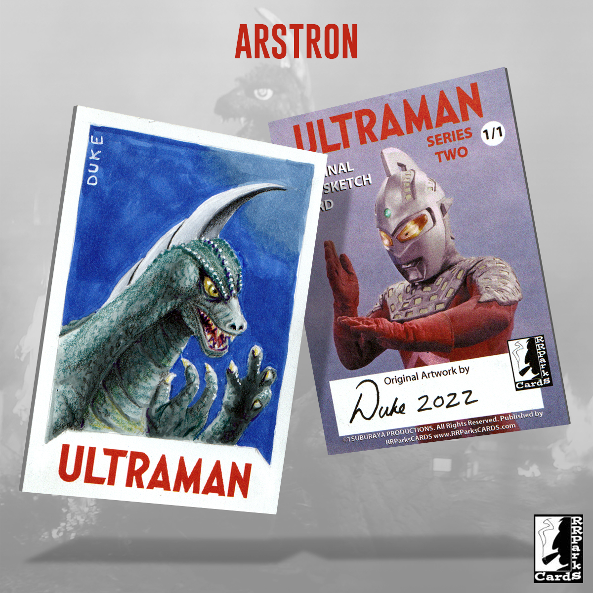 Ultraman Series 2 Arstron Sketch Card by Duke