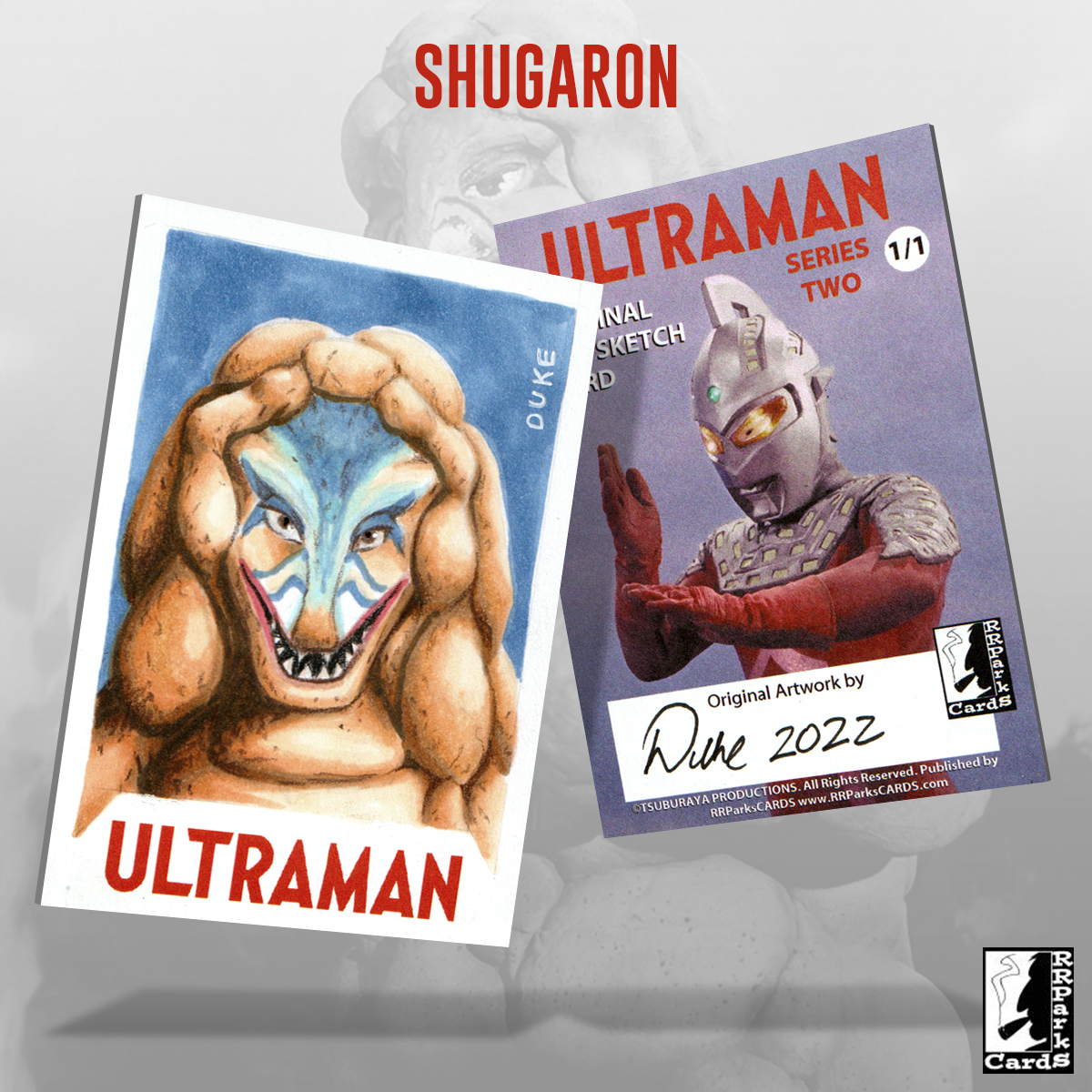 Ultraman Series 2 Shugaron Sketch Card by Duke