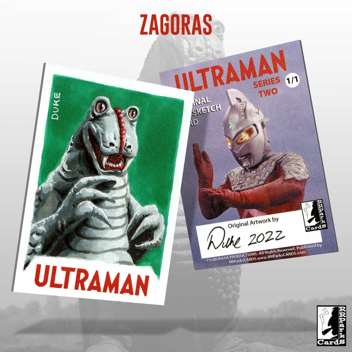 Ultraman Series 2 Zagoras Sketch Card by Duke