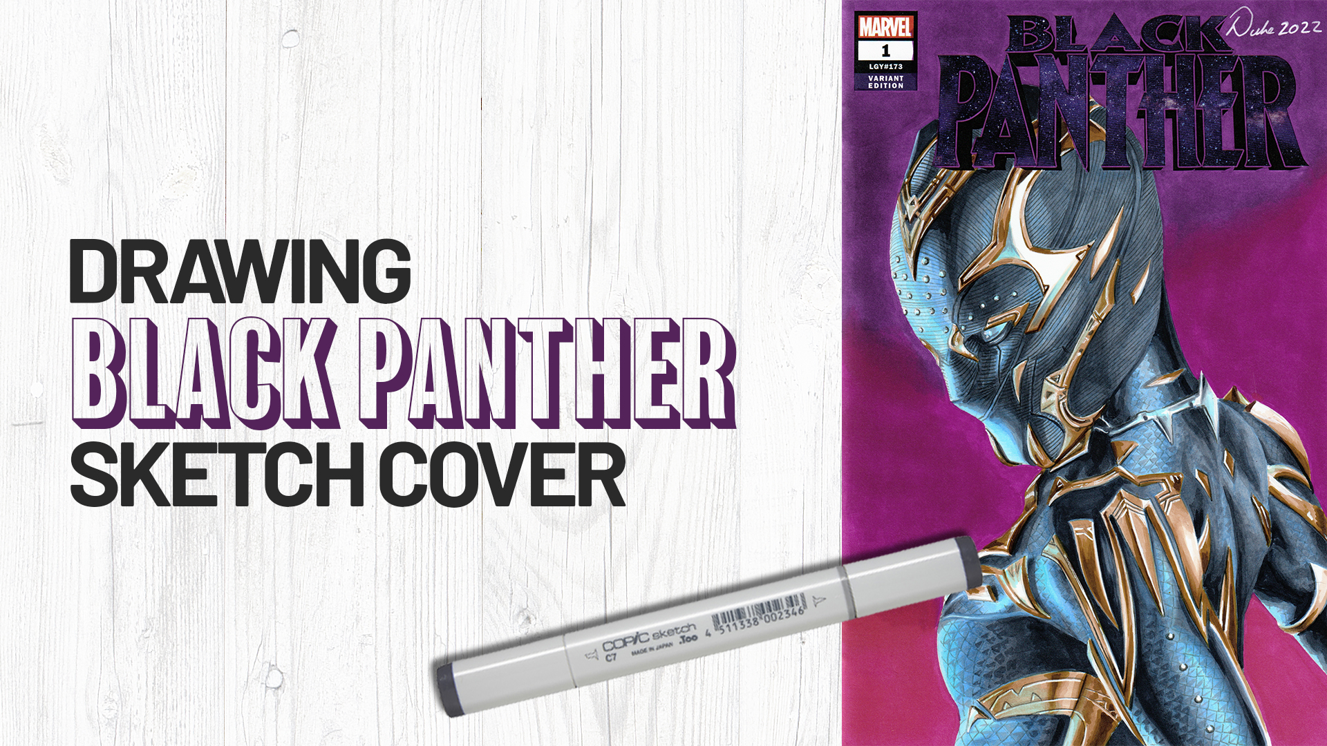 Black Panther Sketch Cover by Duke