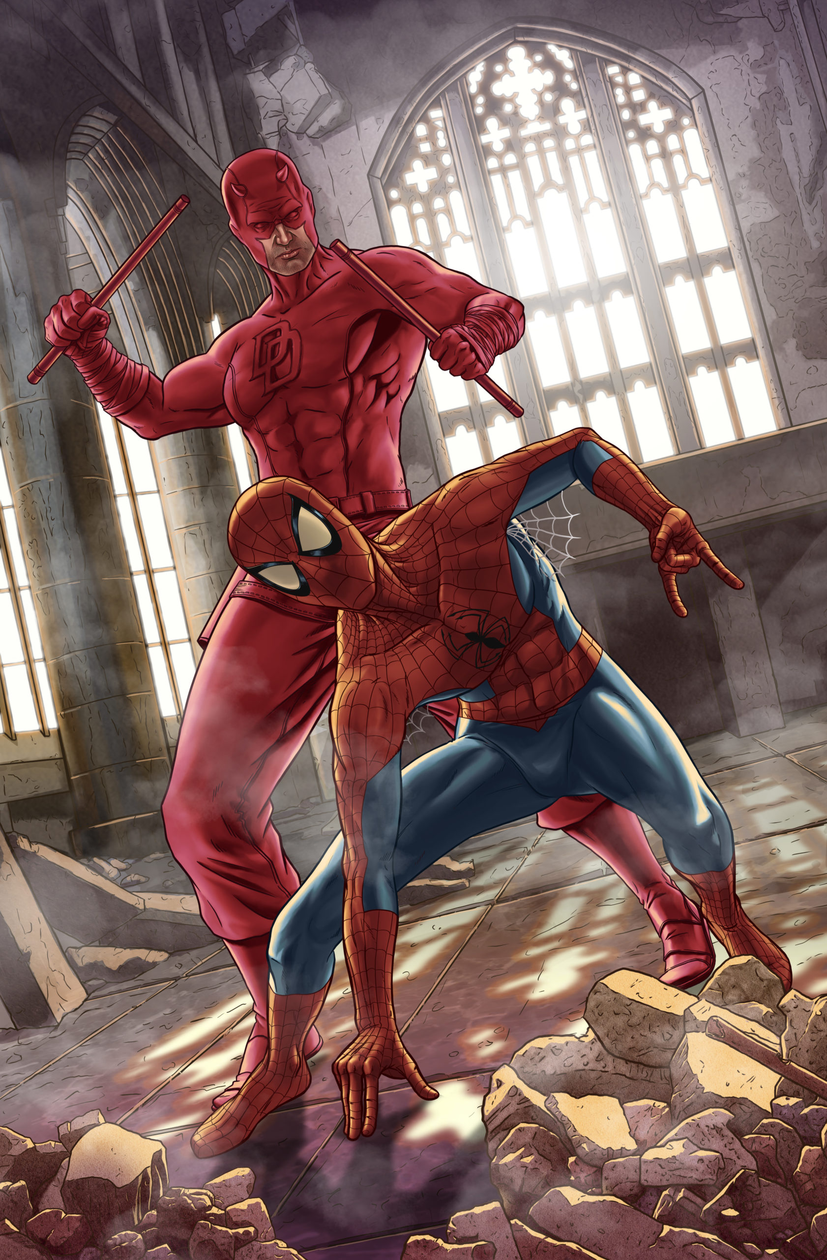 Marvel Team-Up Daredevil and Spider-Man by Duke