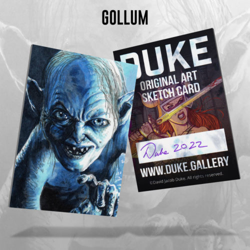 Gollum Lord of the Rings Sketch Card by Duke