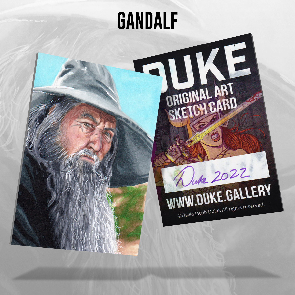 Lord of the Rings Gandalf Sketch Card by Duke