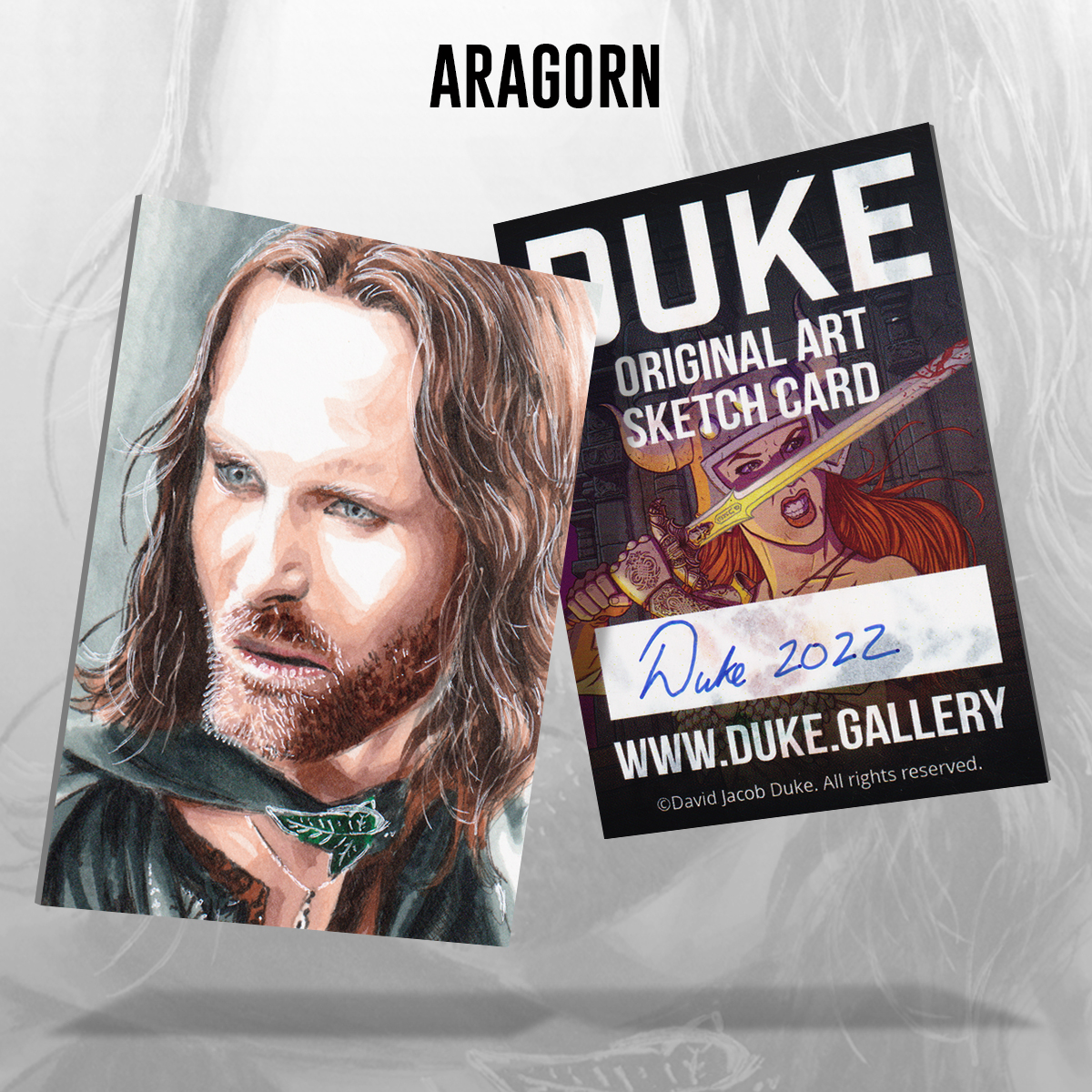 Lord of the Rings Aragorn Sketch Card by Duke