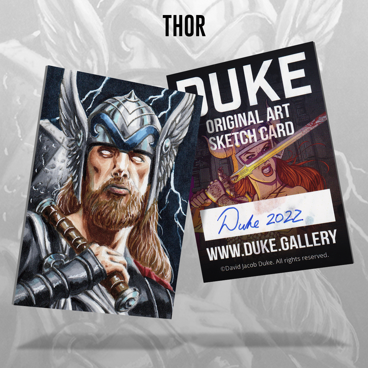 Thor Sketch Card by Duke
