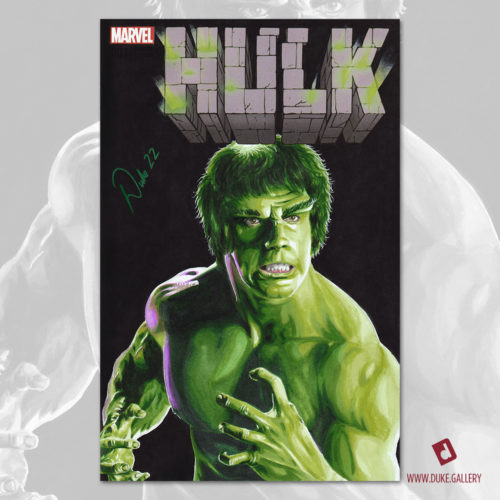 Lou Ferrigno Hulk Sketch Cover by Duke