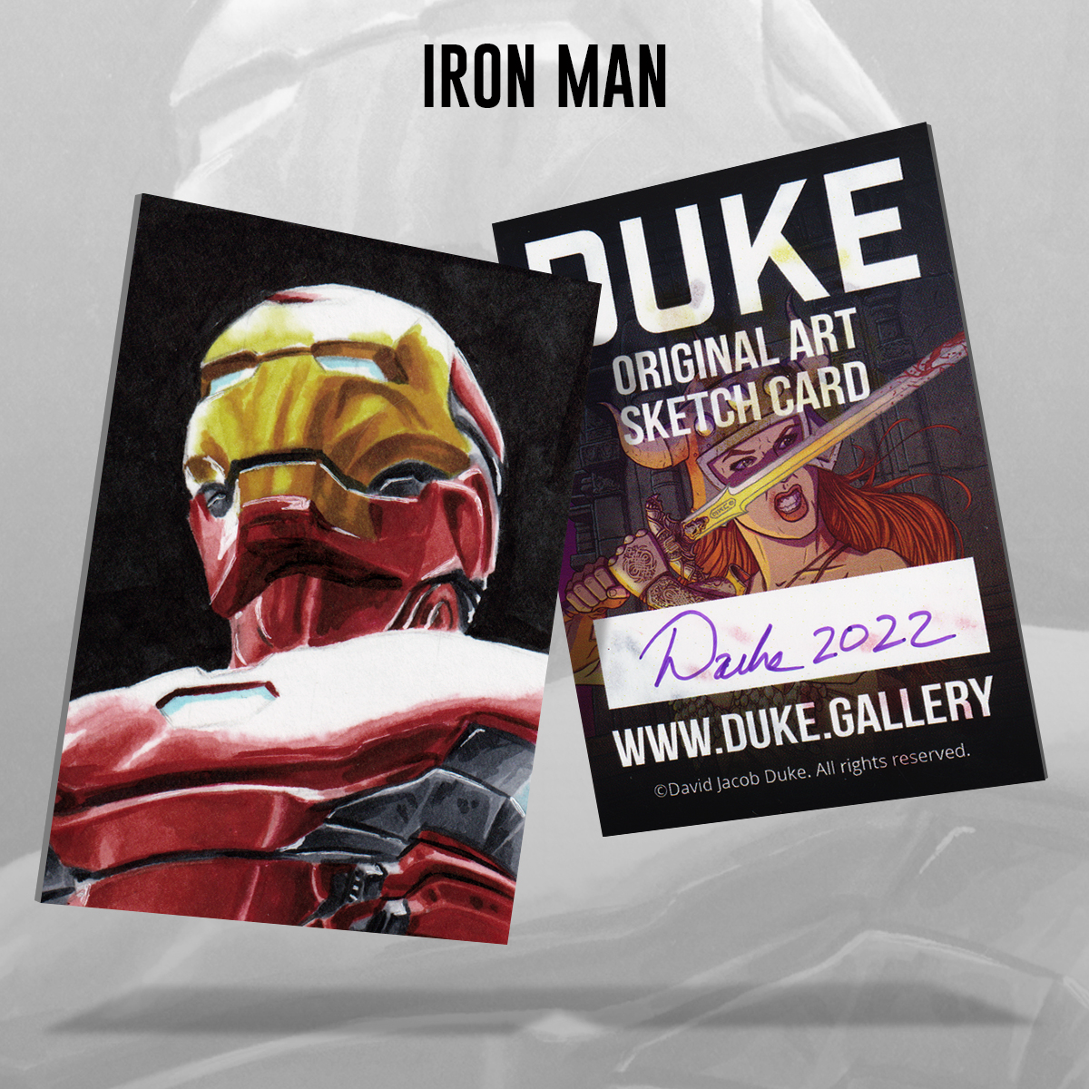 Iron Man Sketch Card by Duke
