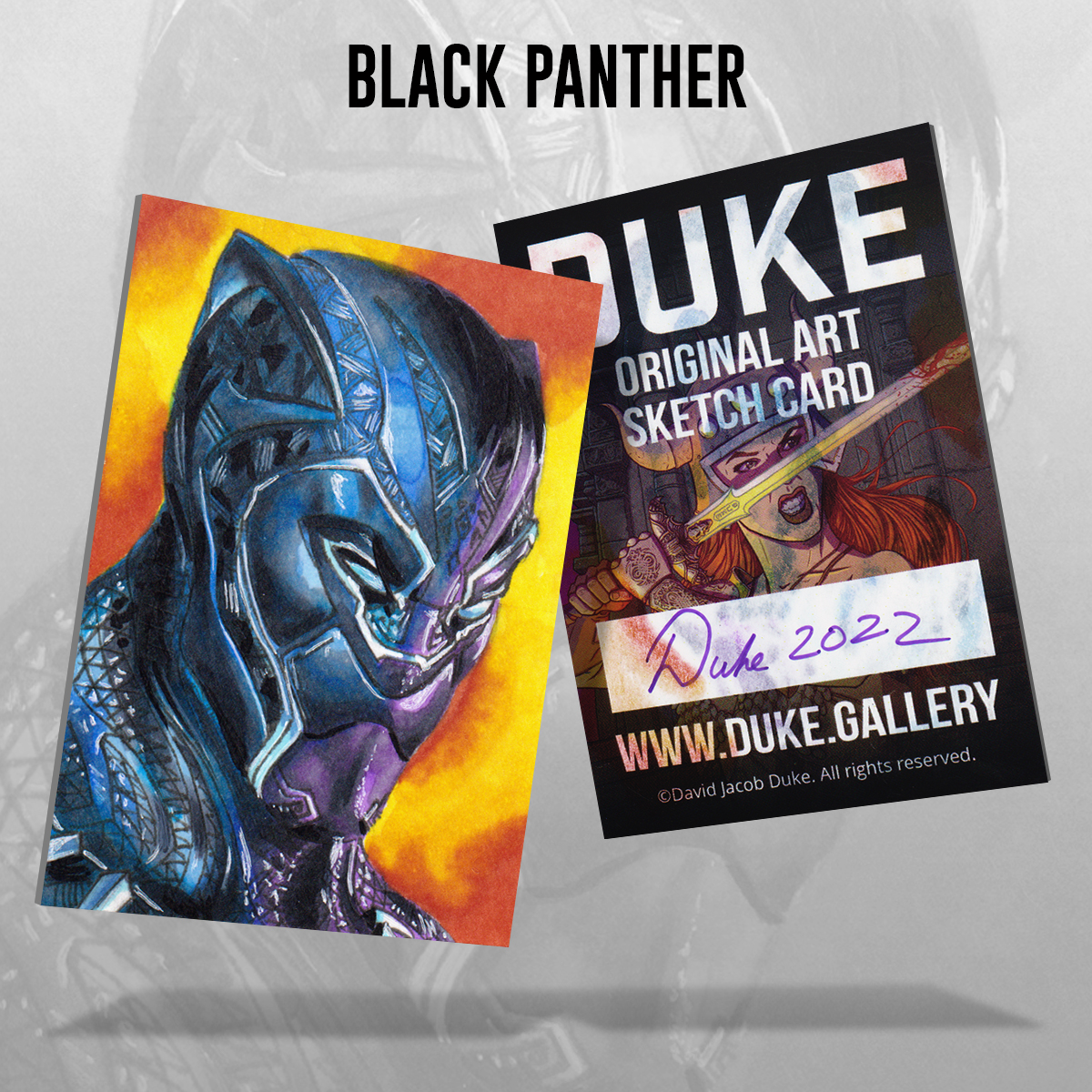 Black Panther Sketch Card by Duke
