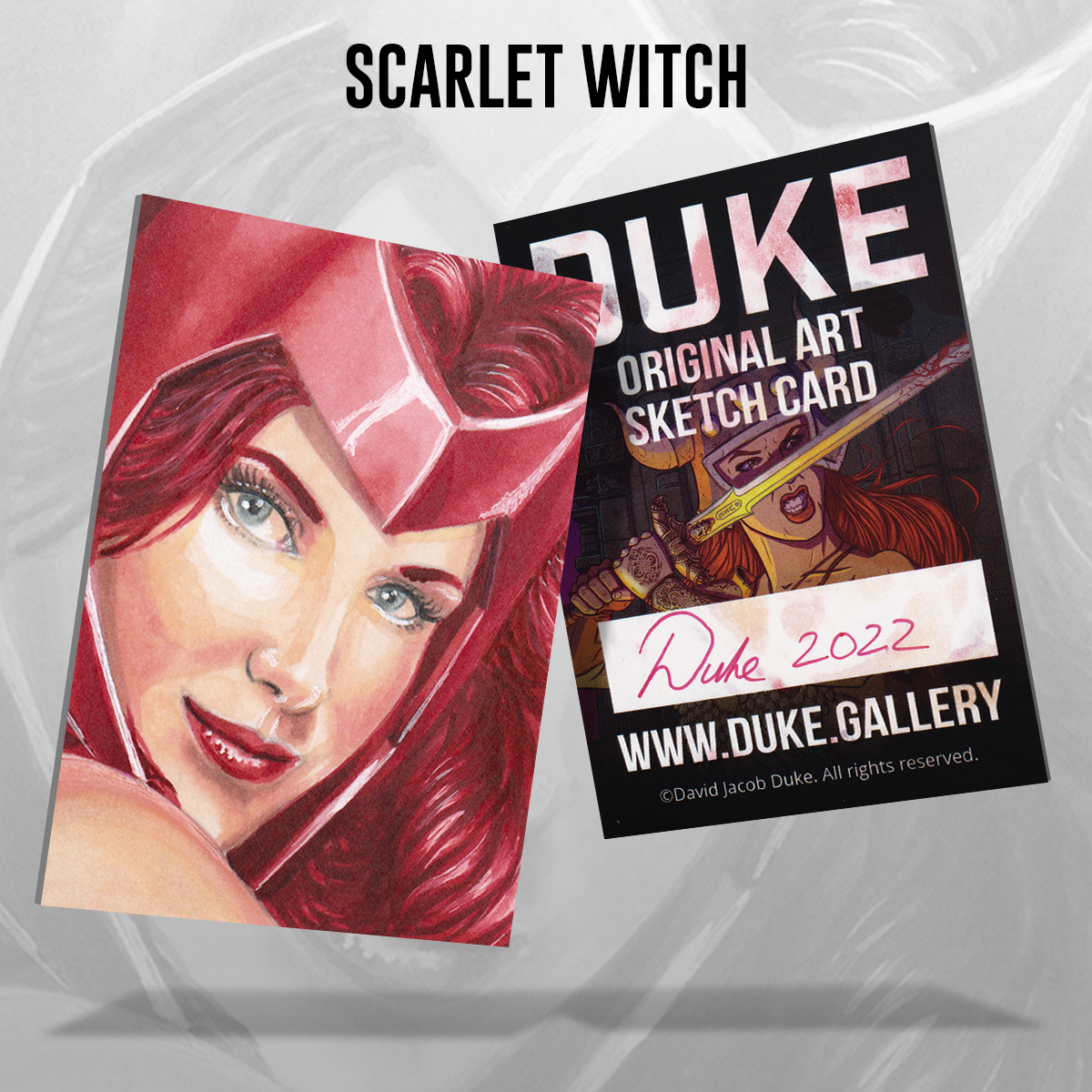 The Scarlet Witch Sketch Card by Duke