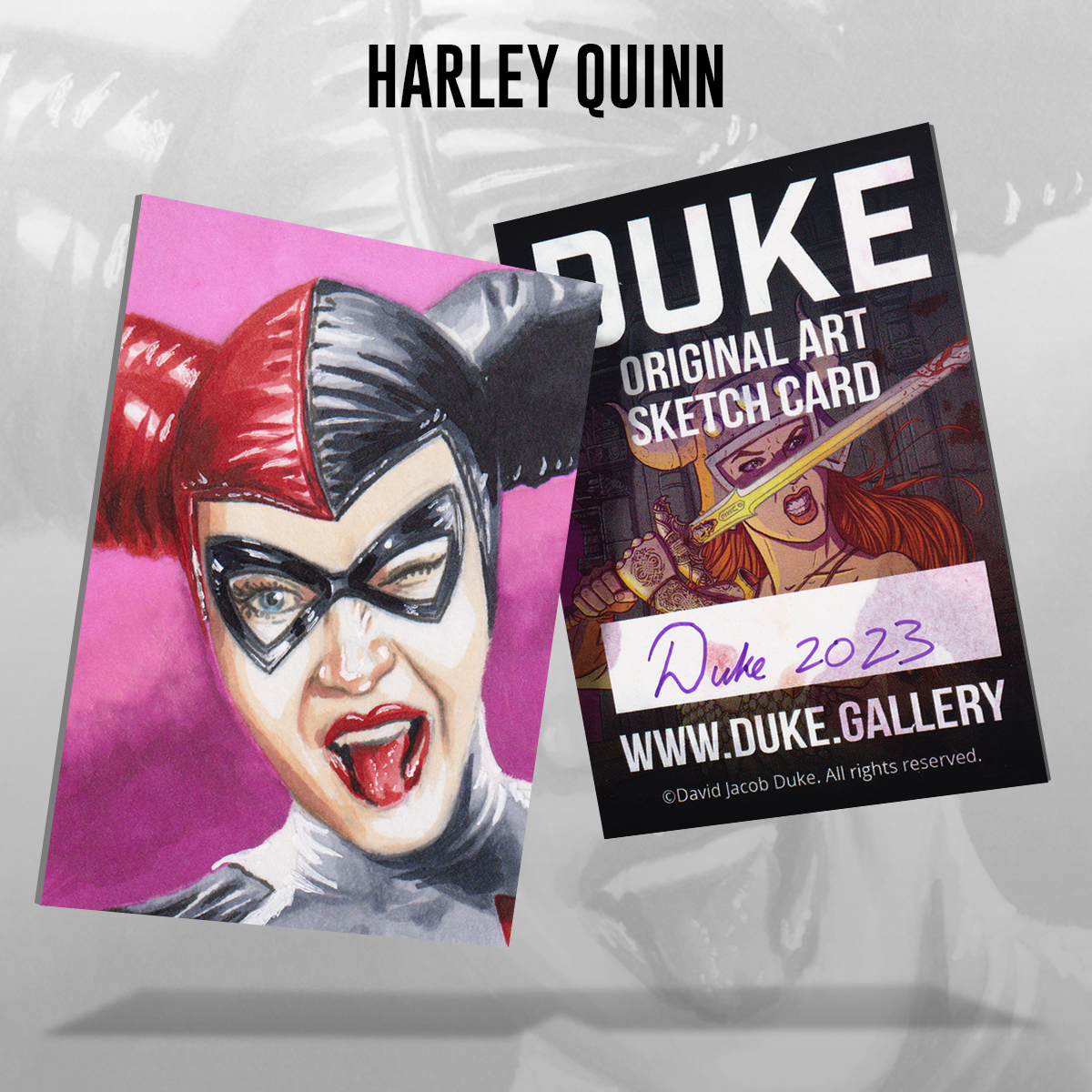 Harley Quinn Sketch Card by Duke