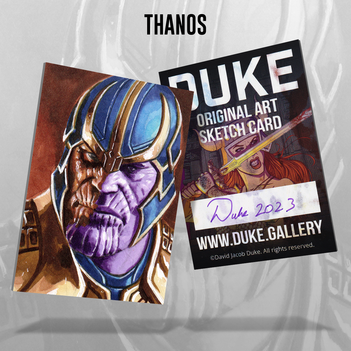 Thanos Sketch Card by Duke