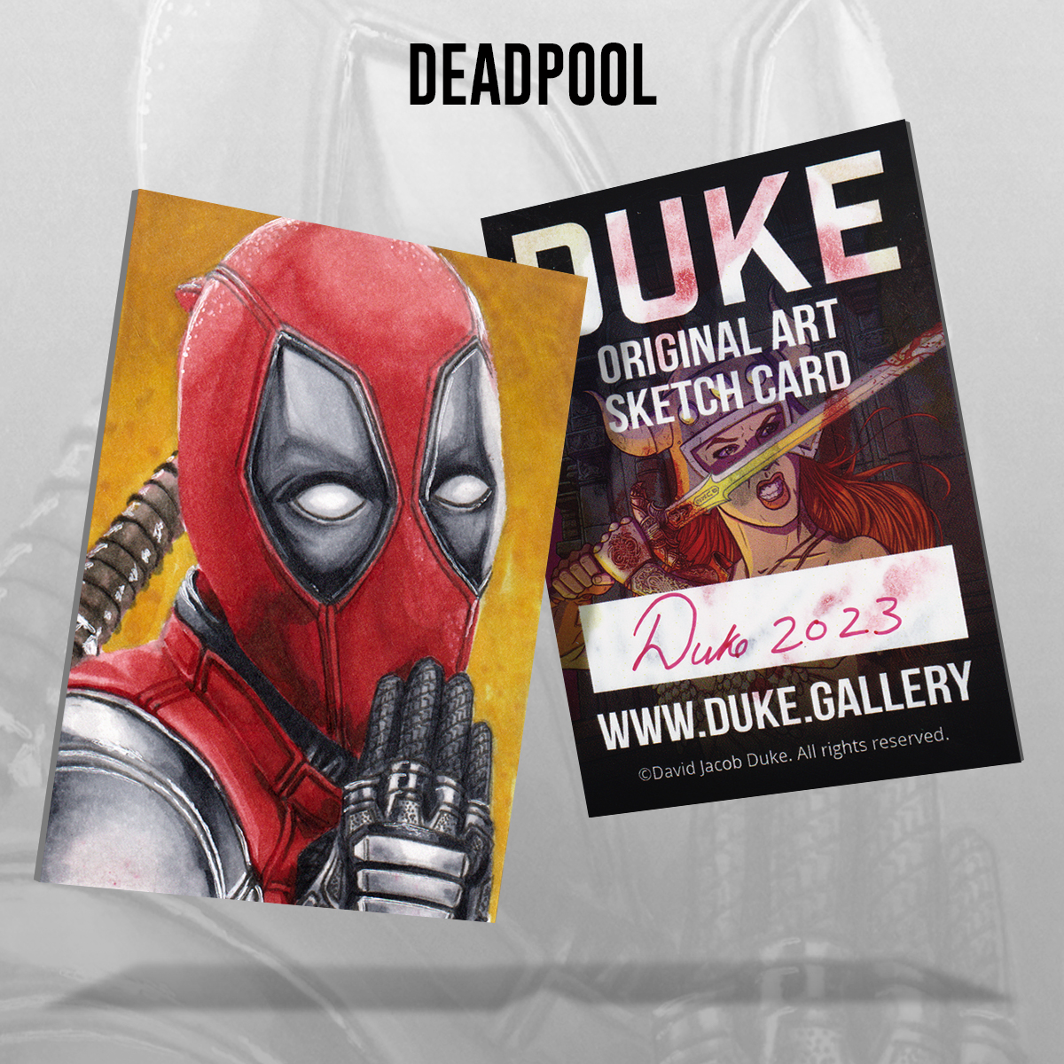 Deadpool Sketch Card by Duke