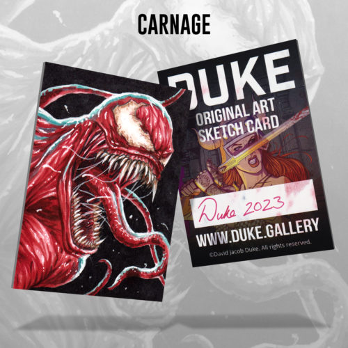 Carnage Sketch Card by Duke