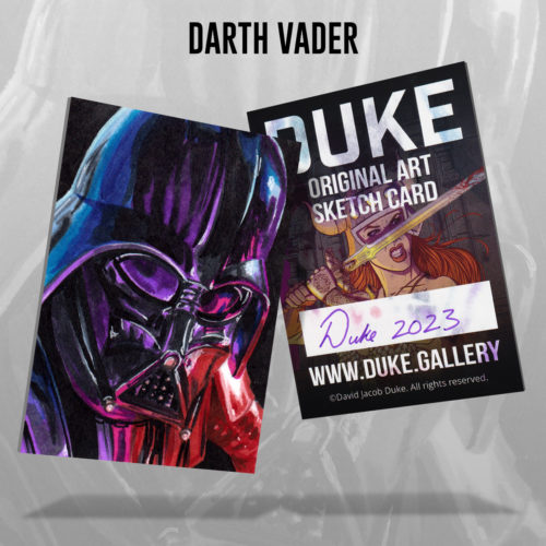 Star Wars Darth Vader Sketch Card by Duke