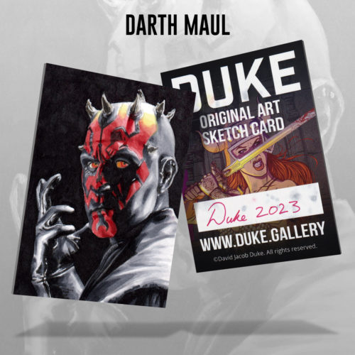 Darth Maul Sketch Card by Duke
