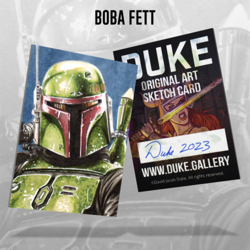Boba Fett Sketch Card by Duke