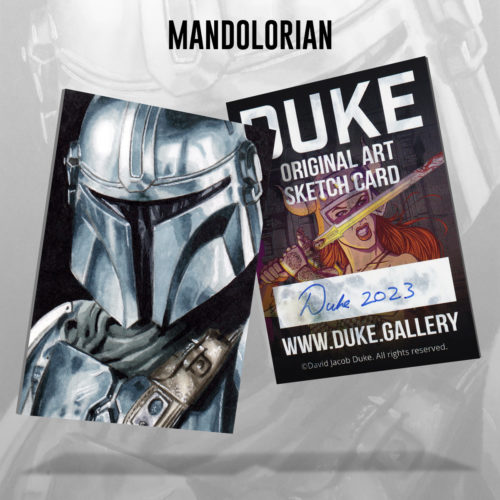 The Mandalorian Sketch Card by Duke