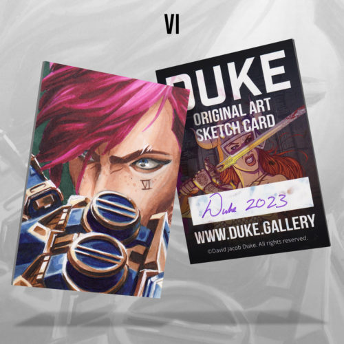 League of Legends Arcane VI Sketch Card by Duke