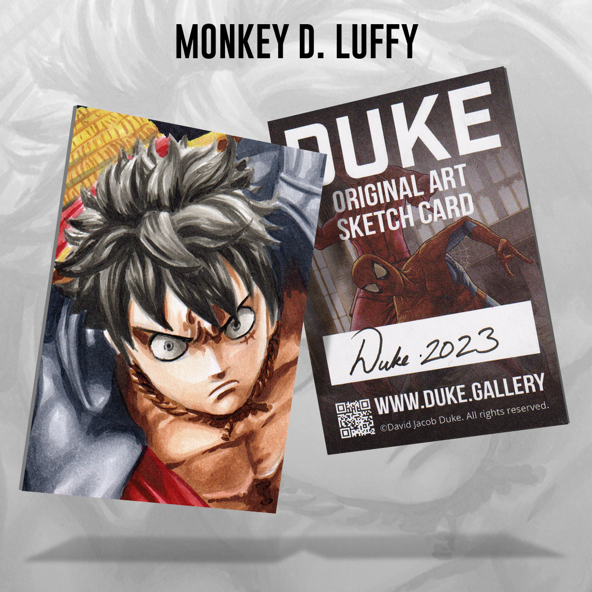 One Peace Monkey D. Luffy Sketch Card by Duke