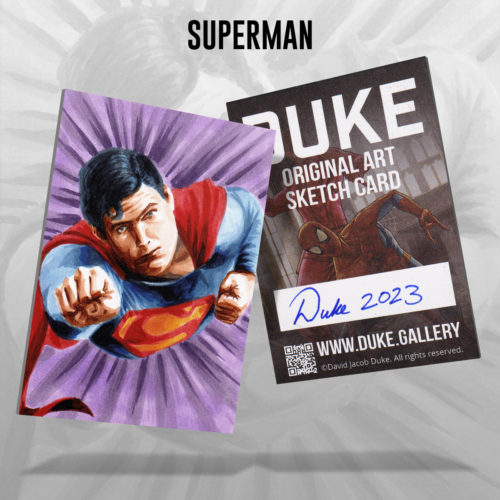 Superman Sketch Card by Duke