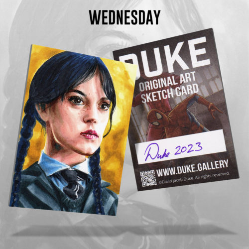 Wednesday Addams Sketch Card by Duke